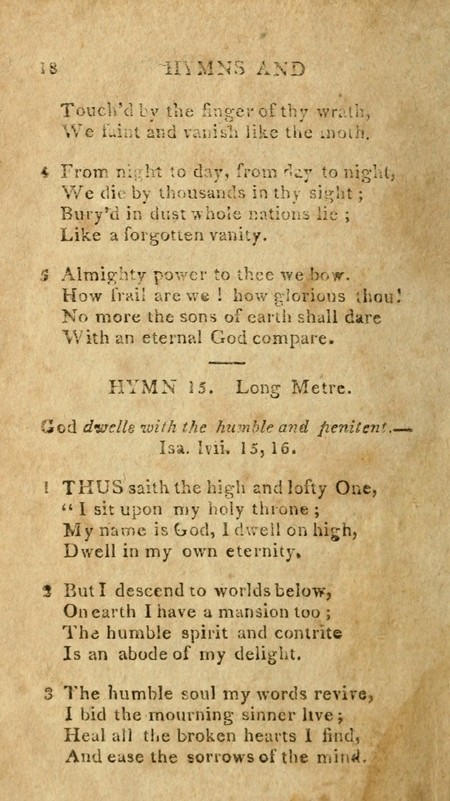 The Lexington Collection: being a selection of hymns, and spiritual songs, from the best authors (3rd. ed., corr.) page 18