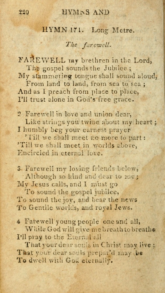 The Lexington Collection: being a selection of hymns, and spiritual songs, from the best authors (3rd. ed., corr.) page 220