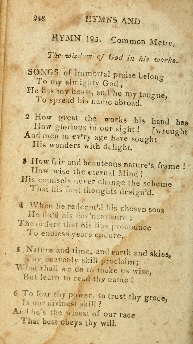 The Lexington Collection: being a selection of hymns, and spiritual songs, from the best authors (3rd. ed., corr.) page 248