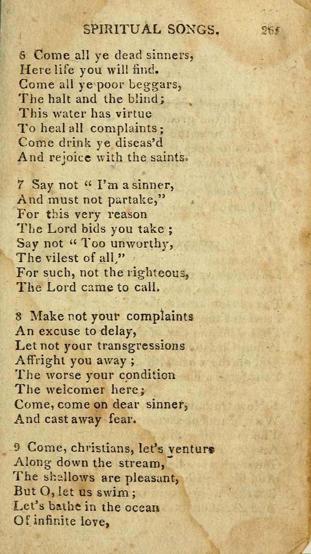 The Lexington Collection: being a selection of hymns, and spiritual songs, from the best authors (3rd. ed., corr.) page 265