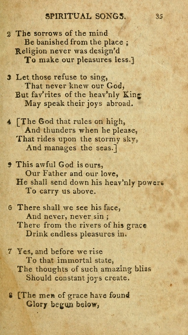 The Lexington Collection: being a selection of hymns, and spiritual songs, from the best authors (3rd. ed., corr.) page 35