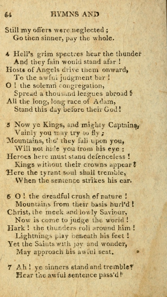 The Lexington Collection: being a selection of hymns, and spiritual songs, from the best authors (3rd. ed., corr.) page 64