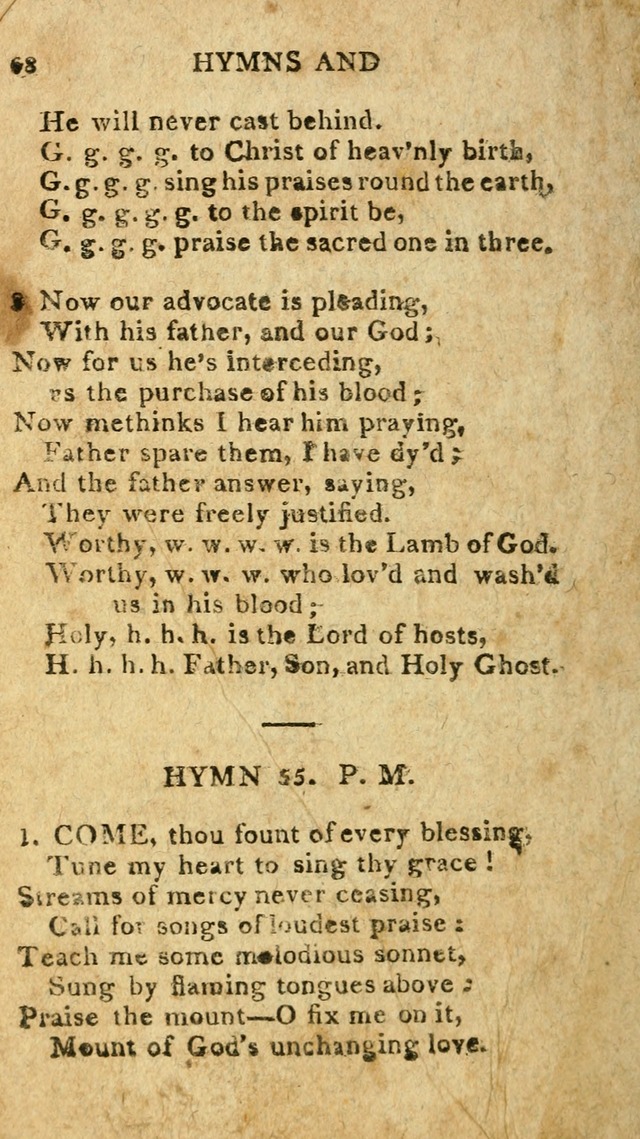 The Lexington Collection: being a selection of hymns, and spiritual songs, from the best authors (3rd. ed., corr.) page 68