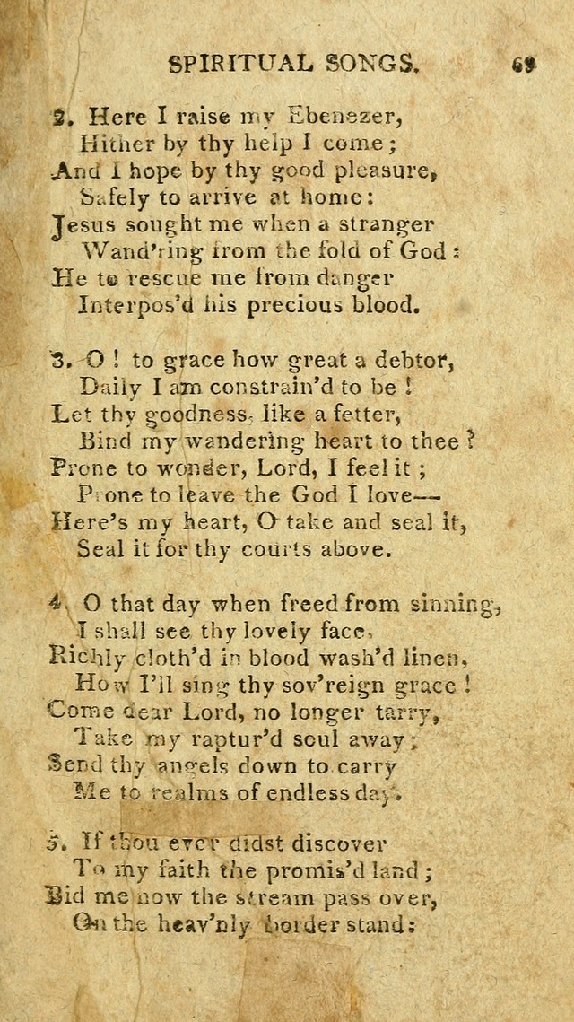 The Lexington Collection: being a selection of hymns, and spiritual songs, from the best authors (3rd. ed., corr.) page 69