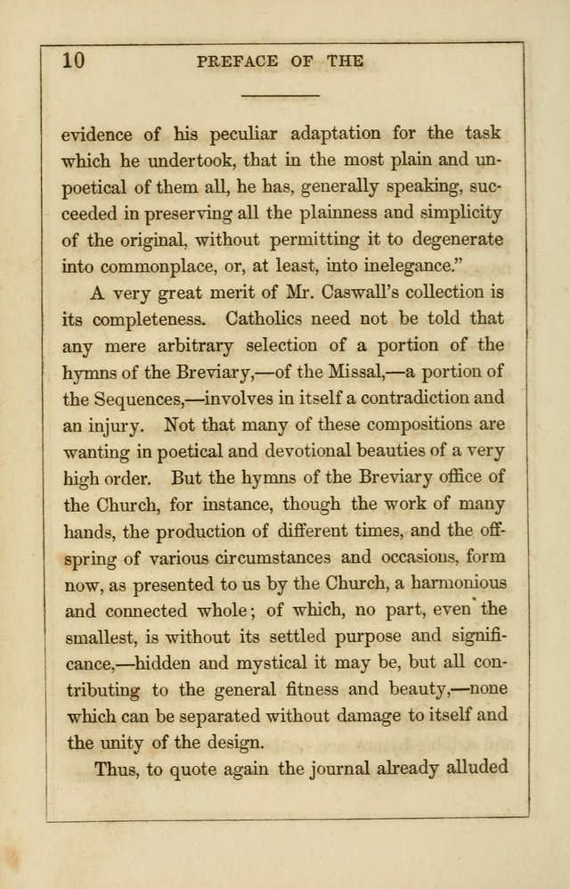 Lyra Catholica: containing all the hymns of the Roman breviary and missal, with others from various sources. Arranged for every day in the week, and the festivals and saints