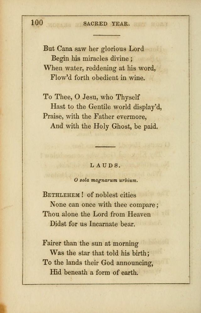 Lyra Catholica: containing all the hymns of the Roman breviary and missal, with others from various sources. Arranged for every day in the week, and the festivals and saints