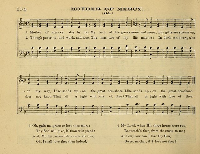 Laudis Corona: the new Sunday school hymn book, containing a collection of Catholic hymns, arranged for the principal seasons and festivals of the year page 104