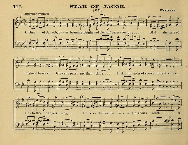 Laudis Corona: the new Sunday school hymn book, containing a collection of Catholic hymns, arranged for the principal seasons and festivals of the year page 112