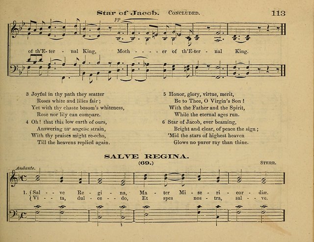 Laudis Corona: the new Sunday school hymn book, containing a collection of Catholic hymns, arranged for the principal seasons and festivals of the year page 113