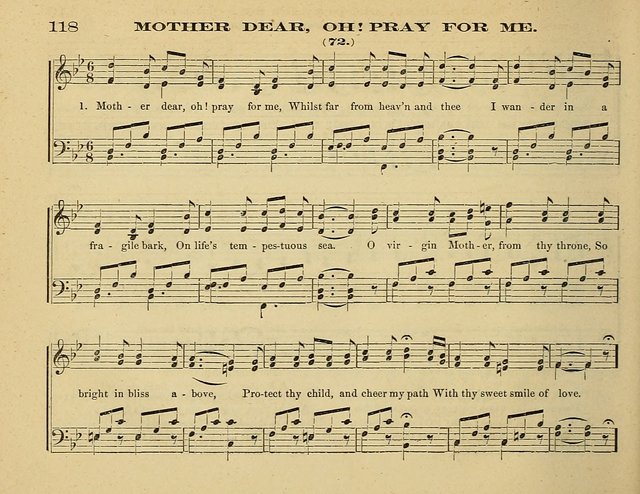 Laudis Corona: the new Sunday school hymn book, containing a collection of Catholic hymns, arranged for the principal seasons and festivals of the year page 118