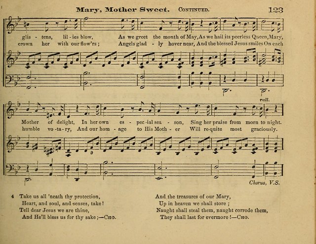 Laudis Corona: the new Sunday school hymn book, containing a collection of Catholic hymns, arranged for the principal seasons and festivals of the year page 123