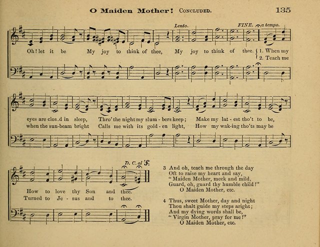 Laudis Corona: the new Sunday school hymn book, containing a collection of Catholic hymns, arranged for the principal seasons and festivals of the year page 135