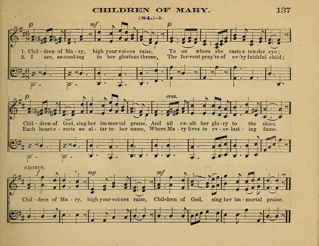 Laudis Corona: the new Sunday school hymn book, containing a collection of Catholic hymns, arranged for the principal seasons and festivals of the year page 137