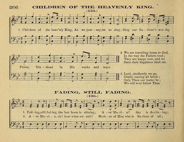 Laudis Corona: the new Sunday school hymn book, containing a collection of Catholic hymns, arranged for the principal seasons and festivals of the year page 206