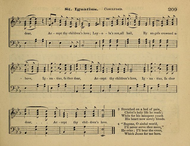 Laudis Corona: the new Sunday school hymn book, containing a collection of Catholic hymns, arranged for the principal seasons and festivals of the year page 209