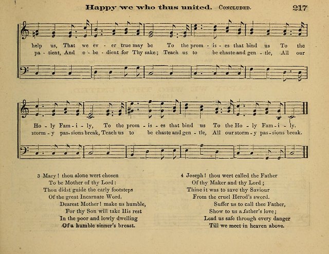 Laudis Corona: the new Sunday school hymn book, containing a collection of Catholic hymns, arranged for the principal seasons and festivals of the year page 217