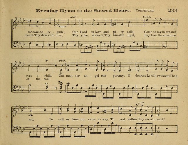 Laudis Corona: the new Sunday school hymn book, containing a collection of Catholic hymns, arranged for the principal seasons and festivals of the year page 233