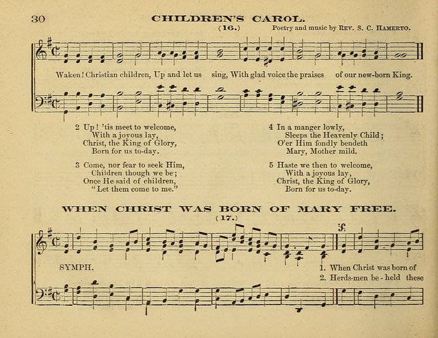 Laudis Corona: the new Sunday school hymn book, containing a collection of Catholic hymns, arranged for the principal seasons and festivals of the year page 30