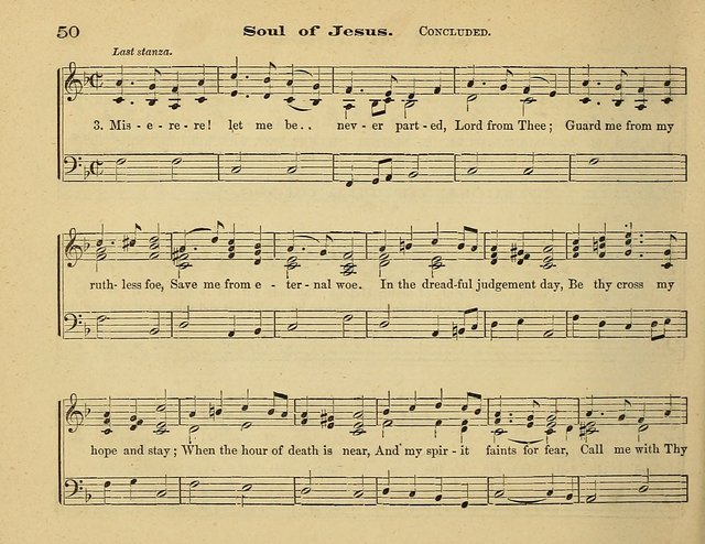 Laudis Corona: the new Sunday school hymn book, containing a collection of Catholic hymns, arranged for the principal seasons and festivals of the year page 50