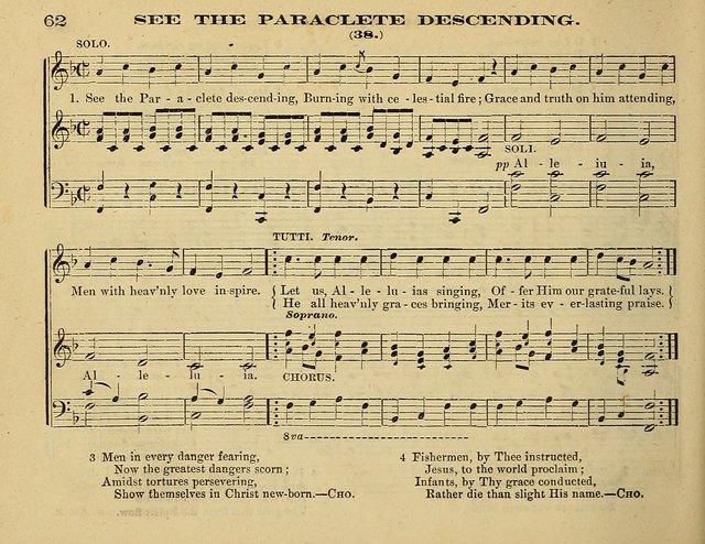 Laudis Corona: the new Sunday school hymn book, containing a collection of Catholic hymns, arranged for the principal seasons and festivals of the year page 62