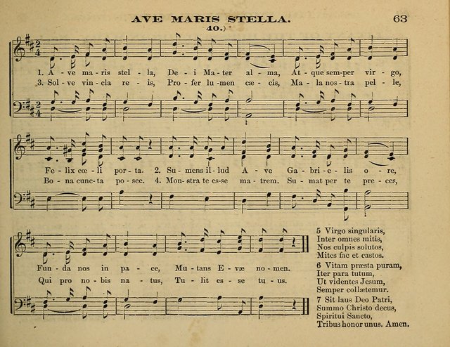 Laudis Corona: the new Sunday school hymn book, containing a collection of Catholic hymns, arranged for the principal seasons and festivals of the year page 63