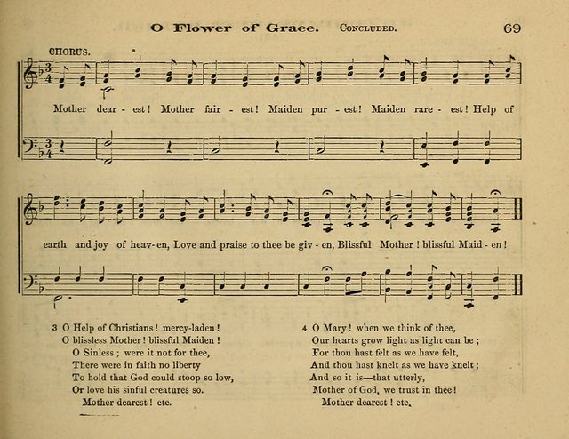 Laudis Corona: the new Sunday school hymn book, containing a collection of Catholic hymns, arranged for the principal seasons and festivals of the year page 69