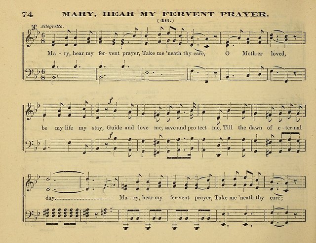 Laudis Corona: the new Sunday school hymn book, containing a collection of Catholic hymns, arranged for the principal seasons and festivals of the year page 74