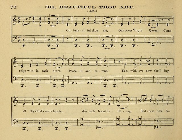 Laudis Corona: the new Sunday school hymn book, containing a collection of Catholic hymns, arranged for the principal seasons and festivals of the year page 76