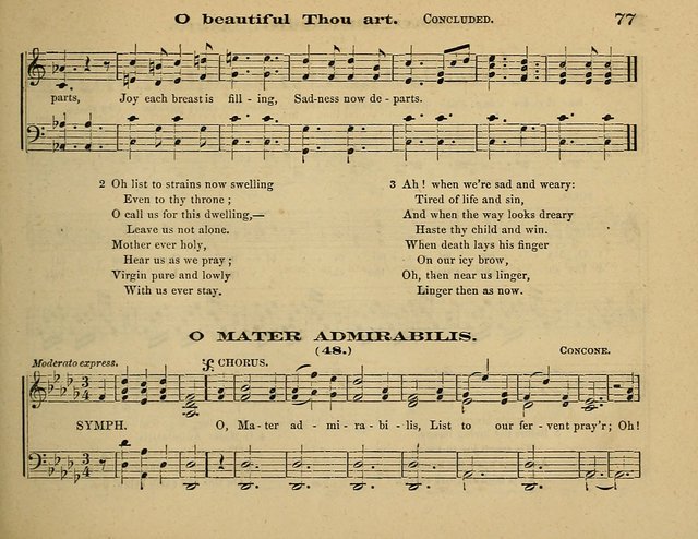 Laudis Corona: the new Sunday school hymn book, containing a collection of Catholic hymns, arranged for the principal seasons and festivals of the year page 77