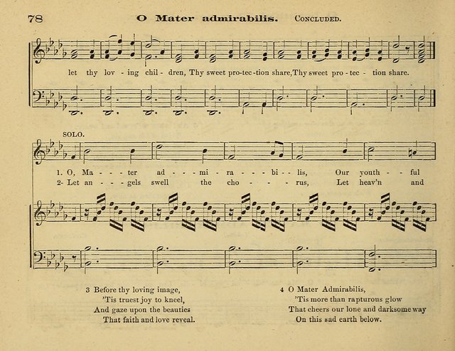 Laudis Corona: the new Sunday school hymn book, containing a collection of Catholic hymns, arranged for the principal seasons and festivals of the year page 78