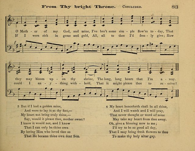 Laudis Corona: the new Sunday school hymn book, containing a collection of Catholic hymns, arranged for the principal seasons and festivals of the year page 83