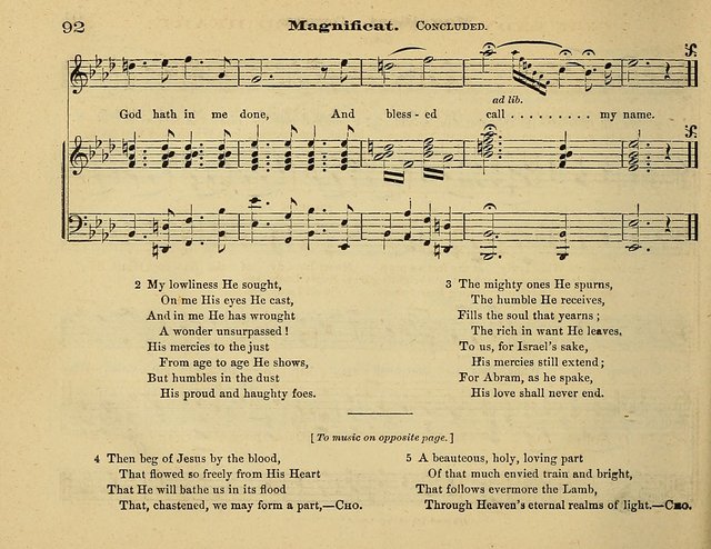 Laudis Corona: the new Sunday school hymn book, containing a collection of Catholic hymns, arranged for the principal seasons and festivals of the year page 92