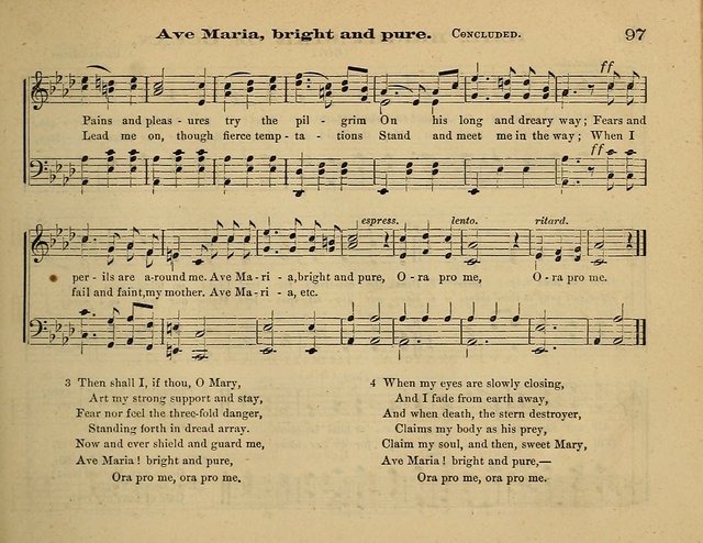 Laudis Corona: the new Sunday school hymn book, containing a collection of Catholic hymns, arranged for the principal seasons and festivals of the year page 97