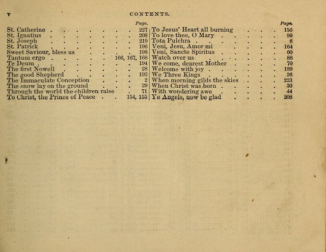 Laudis Corona: the new Sunday school hymn book, containing a collection of Catholic hymns, arranged for the principal seasons and festivals of the year page vii