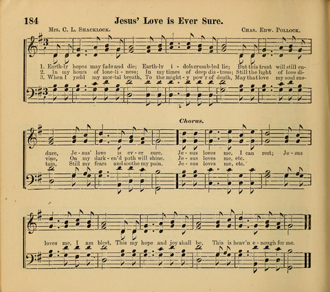 Living Fountain: a new chice collection of Sunday School Songs. Also, Excellent Pieces for Praise and Prayer Meetings and the Home page 184