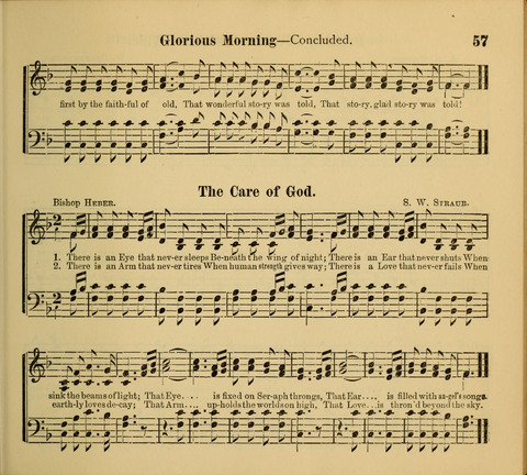 Living Fountain: a new chice collection of Sunday School Songs. Also, Excellent Pieces for Praise and Prayer Meetings and the Home page 57