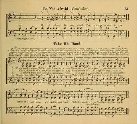 Living Fountain: a new chice collection of Sunday School Songs. Also, Excellent Pieces for Praise and Prayer Meetings and the Home page 61