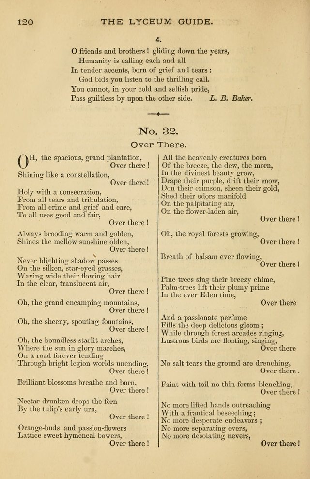 The Lyceum Guide: a collection of songs, hymns, and chants; lessons, readings, and recitations; marches and calisthenics. (With illustrations.) together with programmes and exercises ... page 110