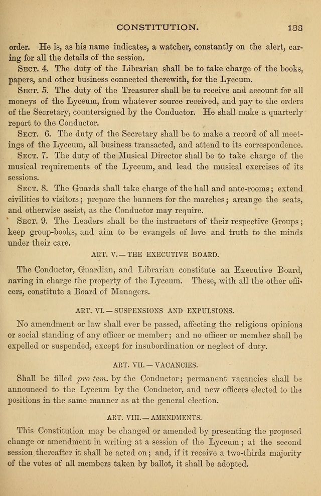 The Lyceum Guide: a collection of songs, hymns, and chants; lessons, readings, and recitations; marches and calisthenics. (With illustrations.) together with programmes and exercises ... page 123