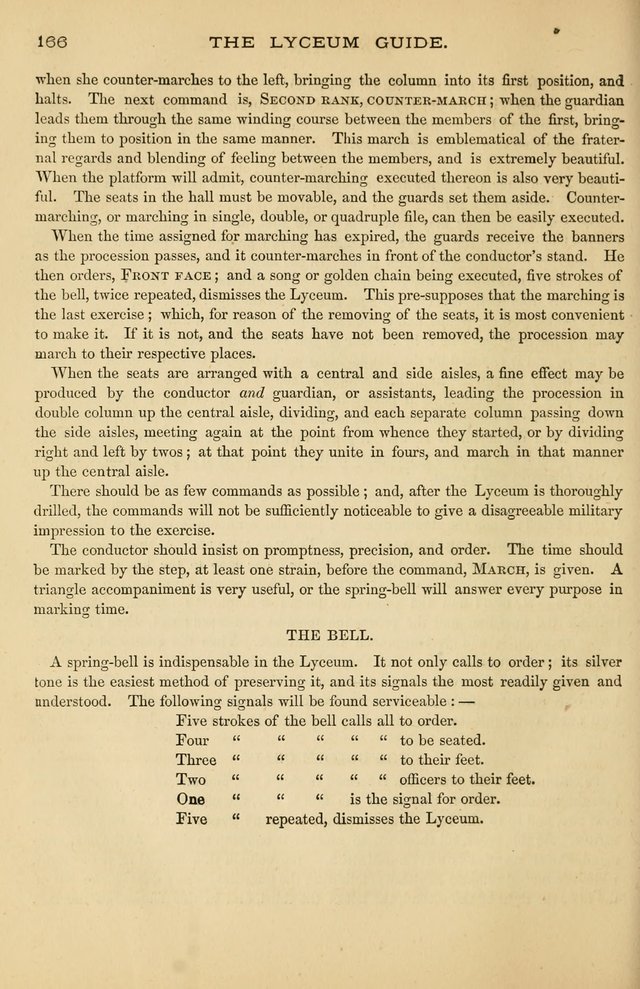 The Lyceum Guide: a collection of songs, hymns, and chants; lessons, readings, and recitations; marches and calisthenics. (With illustrations.) together with programmes and exercises ... page 156