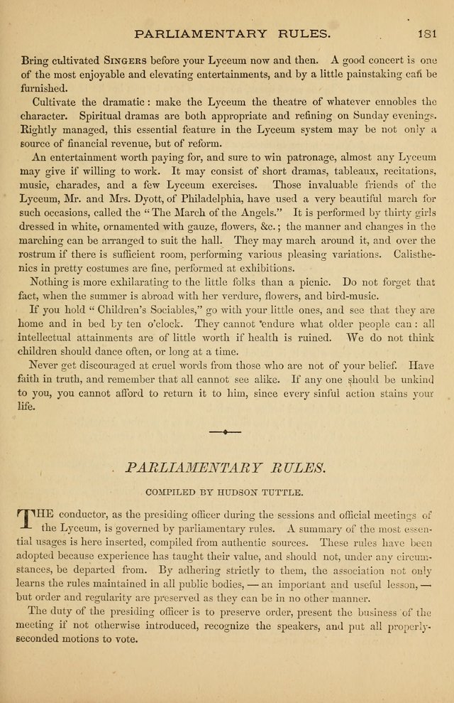 The Lyceum Guide: a collection of songs, hymns, and chants; lessons, readings, and recitations; marches and calisthenics. (With illustrations.) together with programmes and exercises ... page 171