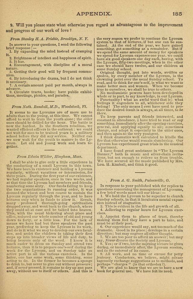 The Lyceum Guide: a collection of songs, hymns, and chants; lessons, readings, and recitations; marches and calisthenics. (With illustrations.) together with programmes and exercises ... page 175