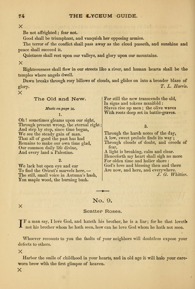 The Lyceum Guide: a collection of songs, hymns, and chants; lessons, readings, and recitations; marches and calisthenics. (With illustrations.) together with programmes and exercises ... page 64