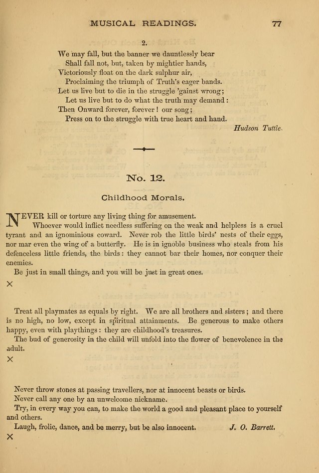 The Lyceum Guide: a collection of songs, hymns, and chants; lessons, readings, and recitations; marches and calisthenics. (With illustrations.) together with programmes and exercises ... page 67