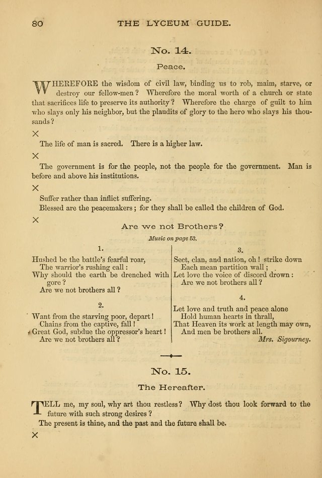 The Lyceum Guide: a collection of songs, hymns, and chants; lessons, readings, and recitations; marches and calisthenics. (With illustrations.) together with programmes and exercises ... page 70