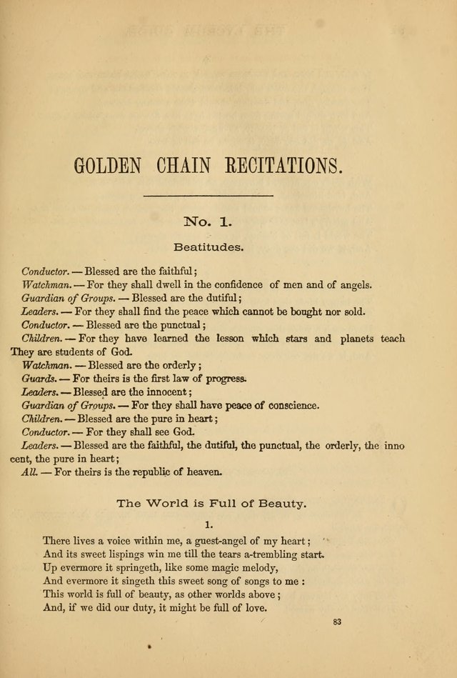 The Lyceum Guide: a collection of songs, hymns, and chants; lessons, readings, and recitations; marches and calisthenics. (With illustrations.) together with programmes and exercises ... page 73