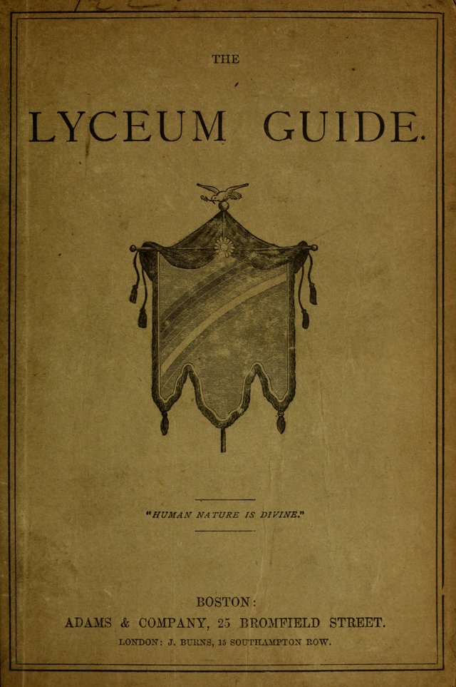 The Lyceum Guide: a collection of songs, hymns, and chants; lessons, readings, and recitations; marches and calisthenics. (With illustrations.) together with programmes and exercises ... page i