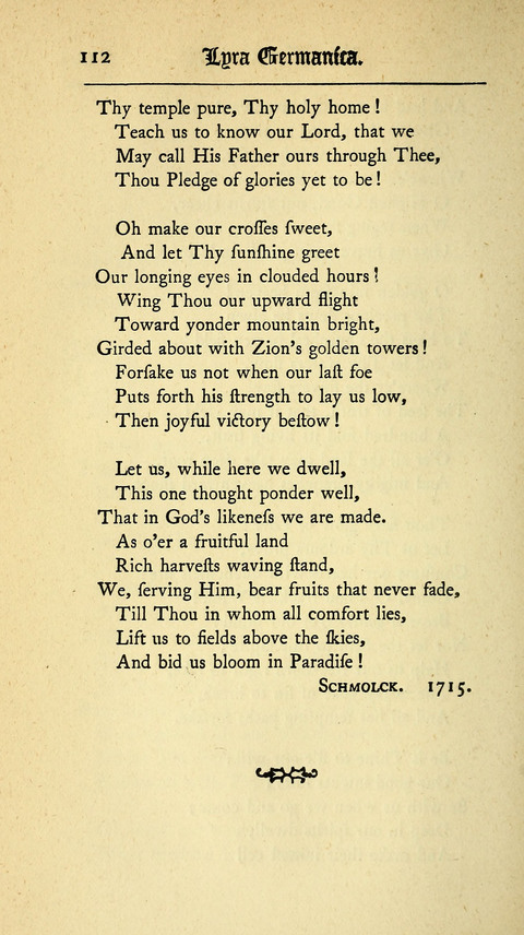 Lyra Germanica: Translated from the German by Catherine Winkworth (New Edition) page 112