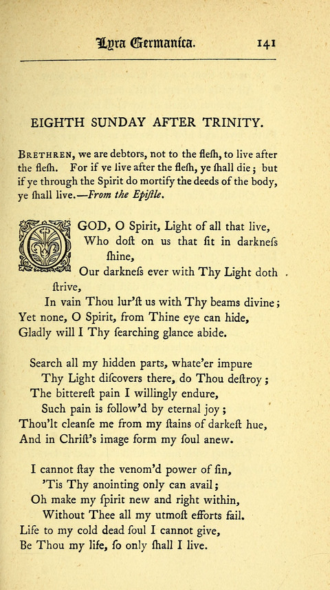 Lyra Germanica: Translated from the German by Catherine Winkworth (New Edition) page 141