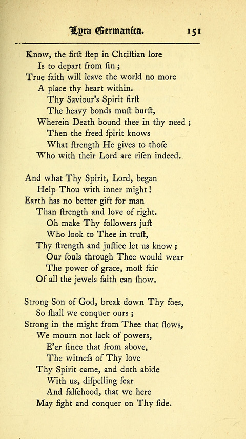 Lyra Germanica: Translated from the German by Catherine Winkworth (New Edition) page 151